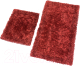Набор ковриков для ванной и туалета Karven Ekose Eskitme K.M / KV 428 (Visne/вишневый) - 