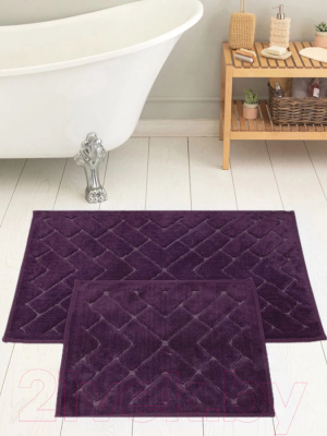 Набор ковриков для ванной и туалета Karven Parke / KV 422 (Mor/фиолетовый)