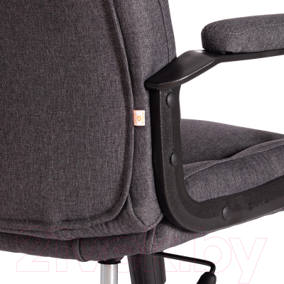 Кресло офисное Tetchair Bergamo (хром 22/ткань темно-серый F68)