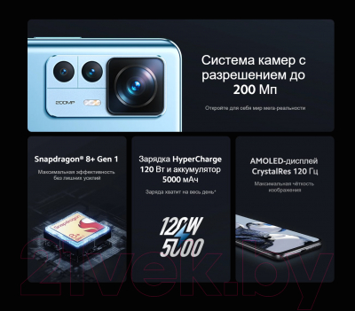 Смартфон Xiaomi 12T Pro 12GB/256GB (голубой)