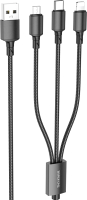 

Кабель, BX72 3в1 Lightning+Micro+Type-C