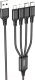 Кабель Hoco X76 4в1 2 Type-C+Lightning+Micro (1м, черный) - 