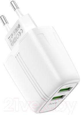 Зарядное устройство сетевое Hoco N12 (белый)