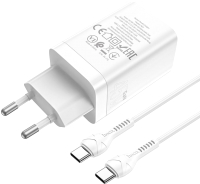 

Зарядное устройство сетевое Hoco, N23 + кабель Type-C to Type-C