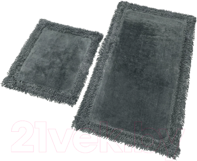 Набор ковриков для ванной и туалета Karven K.M.Duz / KV 425 (Koyu Gri/темно-серый)