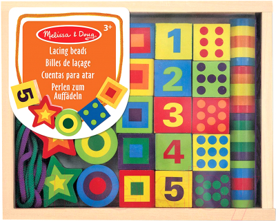 

Развивающая игрушка Melissa & Doug, Сшивание бусин / 13775