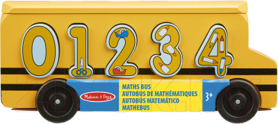 

Развивающая игрушка Melissa & Doug, Деревянный автобус сортировщик. Цифры / 19398