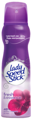 Антиперспирант-спрей Lady Speed Stick Fresh&Essence с ароматом вдохновленным черной орхидеей (150мл)