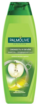 Шампунь для волос Palmolive С зеленым яблоком и цитрусовыми 2 в 1 (380мл)