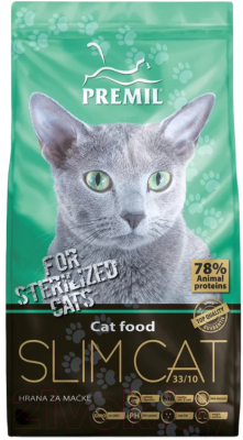 Сухой корм для кошек Premil Slim Cat Super Premium (2кг)