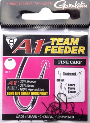 

Набор крючков рыболовных, A1 Team Feeder Fine Carp №8 / 185077-00800-00000-00