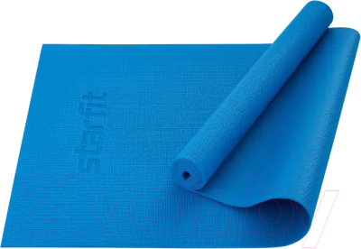 Коврик для йоги и фитнеса Starfit FM-101 PVC (183x61x0.4см, синий)