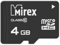 Карта памяти Mirex microSDHC MIREX 4GB (13612-MC10SD04) - 