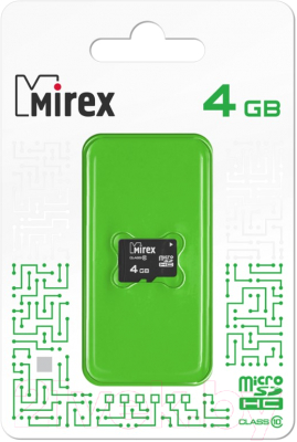 Карта памяти Mirex microSDHC MIREX 4GB (13612-MC10SD04)