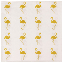 

Бумажные салфетки Miland, С золотым тиснением Фламинго / СП-5175