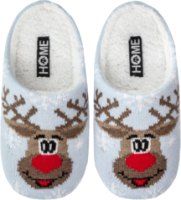 Тапочки домашние детские HOME Line 03Т-405 (р.32-34, Олень, голубой) - 