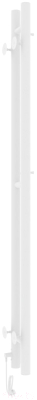 Полотенцесушитель электрический Laris Прайм ЧК Дуэт Круг 80x1200 (белый муар, правый)