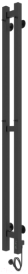 Полотенцесушитель электрический Laris Прайм ЧКЧ Дуэт 80x1200 (черный муар, правый)