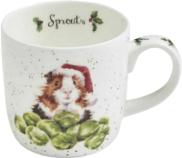 

Кружка Royal Worcester, Wrendale Designs Christmas. Sprouts. Морская свинка / MMQR5629-X