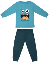 Пижама детская Mark Formelle 563314 (р.104-56, бирюзовый/зеленый) - 