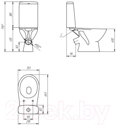 Унитаз напольный Cersanit Flavis 64288