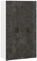 Шкаф ТриЯ Нео 3-х дверный (белый/ателье темный/ателье темный/ателье темный) - 