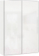 Шкаф-купе ТриЯ Траст СШК 2.160.80-15.15 2-х дверный (белый снег/стекло белый глянец) - 