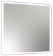 Шкаф с зеркалом для ванной Континент Emotion Led 80x80 (с датчиком движения, теплая подсветка) - 