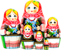Матрешка сувенирная Брестская Фабрика Сувениров Белорусская традиционная с васильками 6035 - 