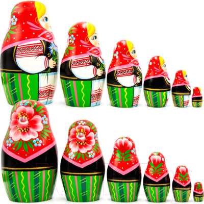 Матрешка сувенирная Брестская Фабрика Сувениров Белорусская традиционная с васильками 6035