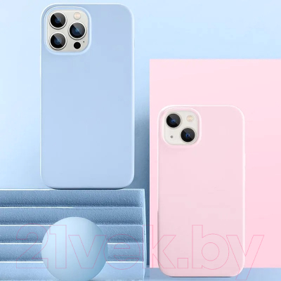 Чехол-накладка Ugreen Silky Silicone для iPhone 13 LP544 / 90256 (светло-розовый)