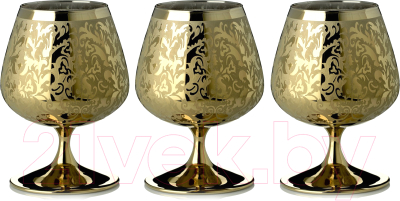 Набор для виски Glasstar Золотой арабески GN126Z_1812_11 (3шт)