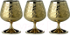 Набор для виски Glasstar Золотой арабески GN126Z_1812_11 (3шт) - 