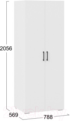 Шкаф ТриЯ Нео 2-х дверный (белый)