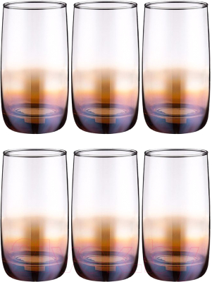 Набор стаканов Glasstar Карамельный омбре-3 RNKO_9369_3 (330мл, 6шт)