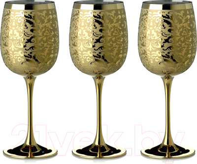 Набор бокалов Glasstar Золотой арабески аллегресс GN126Z_8166_11 (3шт)