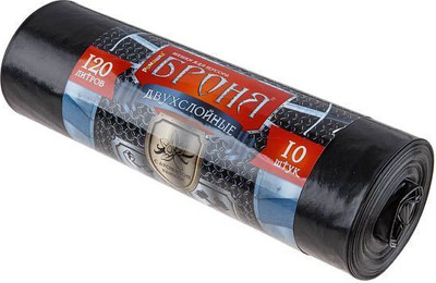 Пакеты для мусора Ромашка ВР-0010 (120л, черный) -