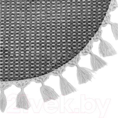 Набор ковриков для ванной и туалета Karven Post Dokuma Oval Sacakli / KV 413 (Gri/серый)