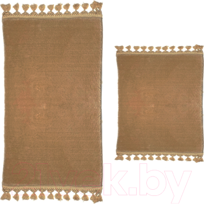 Набор ковриков для ванной и туалета Karven Post Dokuma Sacakli / KV 414 (Kahve/коричневый)