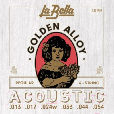 Струны для акустической гитары La Bella 40PR