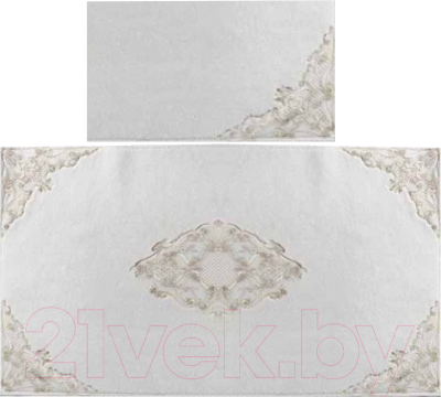 Набор ковриков для ванной и туалета Karven Olivia / KV 251 (кремовый)