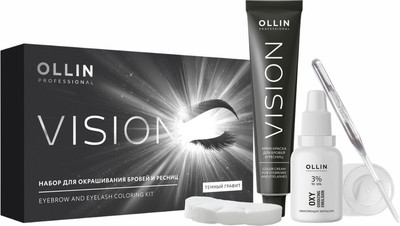 Набор для окрашивания бровей Ollin Professional Vision Темный графит / 772550 - 
