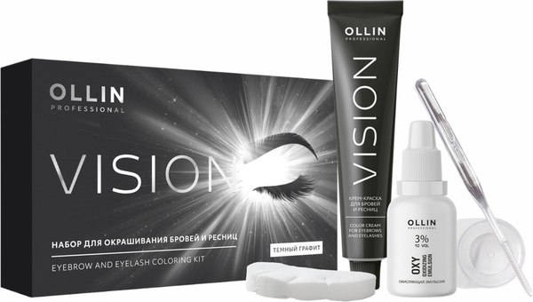 Набор для окрашивания бровей Ollin Professional Vision Темный графит / 772550