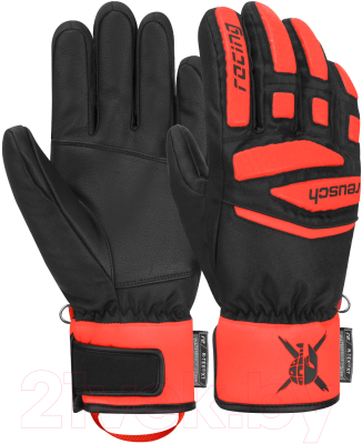 Перчатки лыжные Reusch Worldcup Warrior Prime R-Tex Xt / 6211255-7809 (р-р 10, черный/красный)