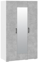 Шкаф ТриЯ Нео 3-х дверный с зеркалом (белый/ателье светлый/ателье светлый/ателье светлый) - 