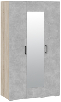 Шкаф ТриЯ Нео 3-х дверный с зеркалом (дуб сонома светлый/ателье светлый/ателье светлый/ателье светлый) - 