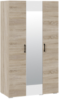 Шкаф ТриЯ Нео 3-х дверный с зеркалом (дуб сонома светлый/дуб сонома светлый/белый/дуб сонома светлый) - 
