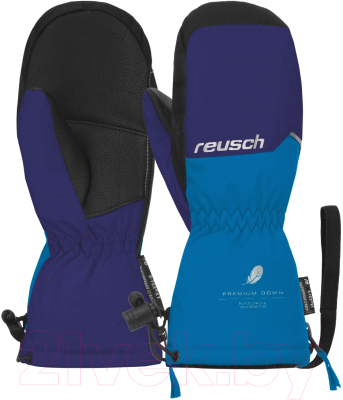 Перчатки лыжные Reusch Jerry Down R-Tex Xt Mitten / 6285539-4005 (р-р 2, Surf The Web/Brilliant Blue)