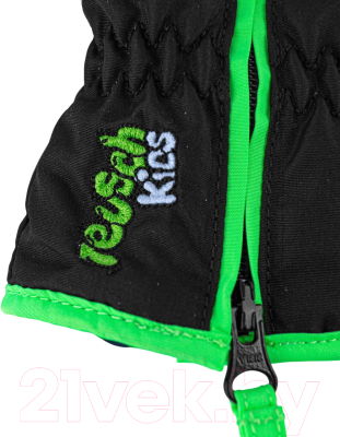 Перчатки лыжные Reusch Ben / 6285108-7716 (р-р 5, Black/Neon Green)