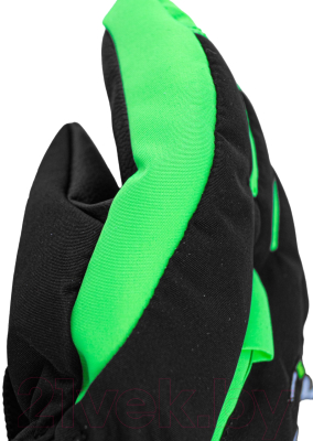 Перчатки лыжные Reusch Ben / 6285108-7716 (р-р 3, Black/Neon Green)